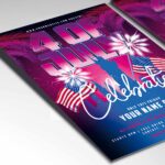 Download 4th of July Celebration Card Printable Template 2