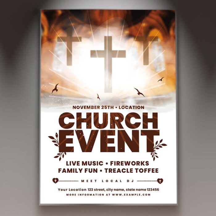 Download Church Event Card Printable PSD Template 1