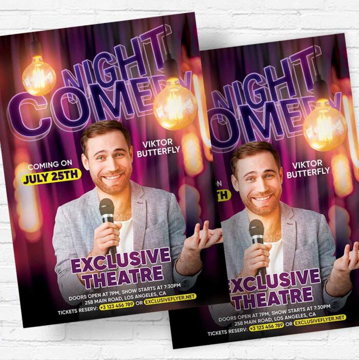 Download Comedy Night - Flyer PSD Template | ExclusiveFlyer