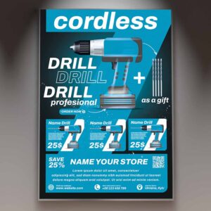 Download Drill Device Card Printable PSD Template 1