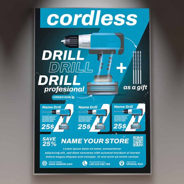 Download Drill Device Card Printable PSD Template 1
