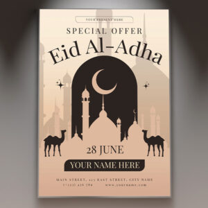 Download Eid Al-Adha Card Printable PSD Template 1