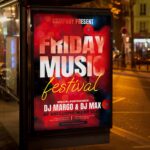 Download Friday Music Festival Card Printable PSD Template 3