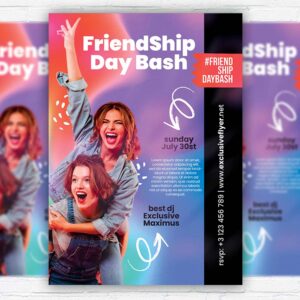 Download Friendship Day Bash - Flyer PSD Template | ExclusiveFlyer