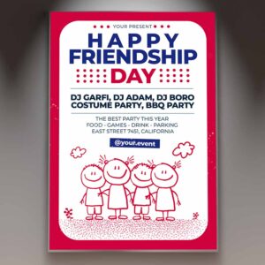 Download Friendship Day Card Printable Template 1