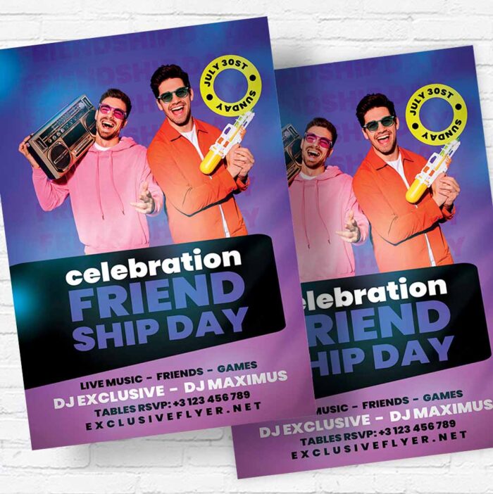 Download Friendship Day Celebration - Flyer PSD Template | ExclusiveFlyer