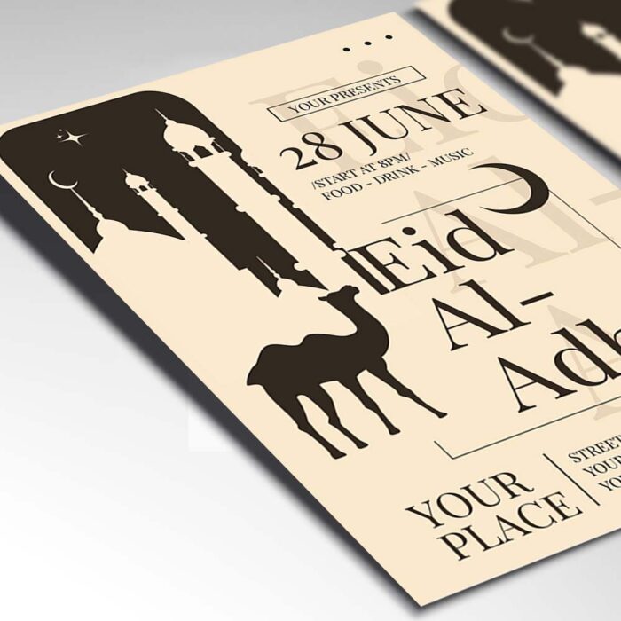 Download Happy Eid Al-Adha Card Printable PSD Template 2