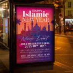 Download Happy Islamic New Year Card Printable PSD Template 3