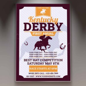 Download Kentucky Derby Card Printable Template 1