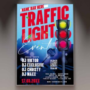 Download Traffic Light Party Card Printable Template 1