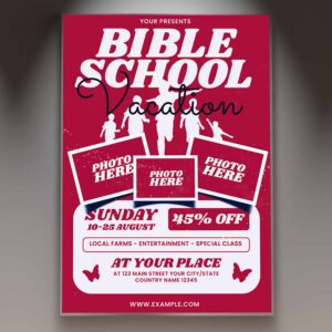 Download Vacation Bible School Event Card Printable Template 1