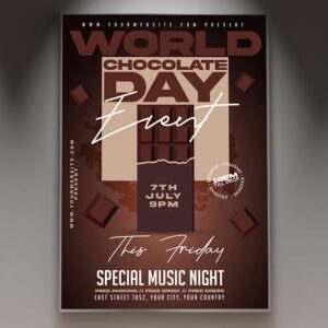 Download World Chocolate Day Card Printable Template 1
