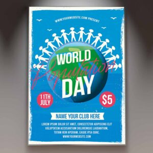 Download World Population Day Card Printable Template 1