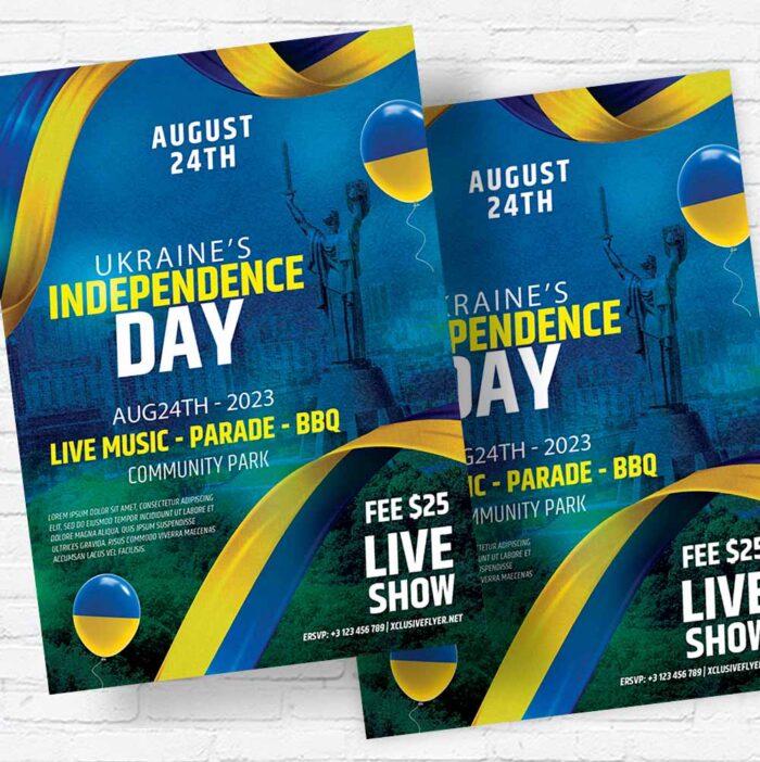 Download Ukraine Independence Day - Flyer PSD Template | ExclusiveFlye