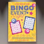 Download Bingo Night Card Printable PSD Template 1