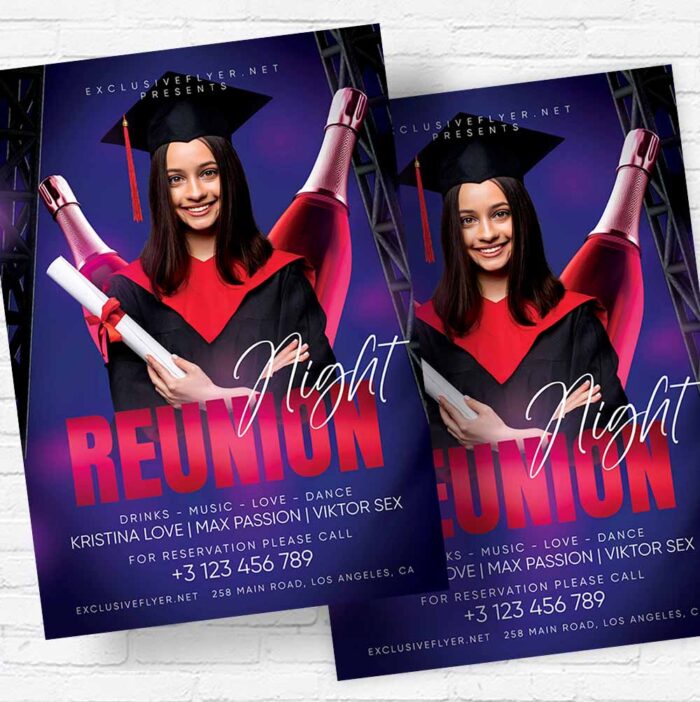Download Reunion Night - Flyer PSD Template | ExclusiveFlye