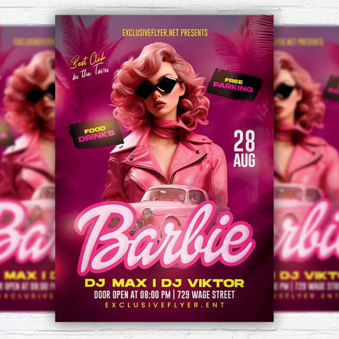 Download Barbie Land - Flyer PSD Template | ExclusiveFlye