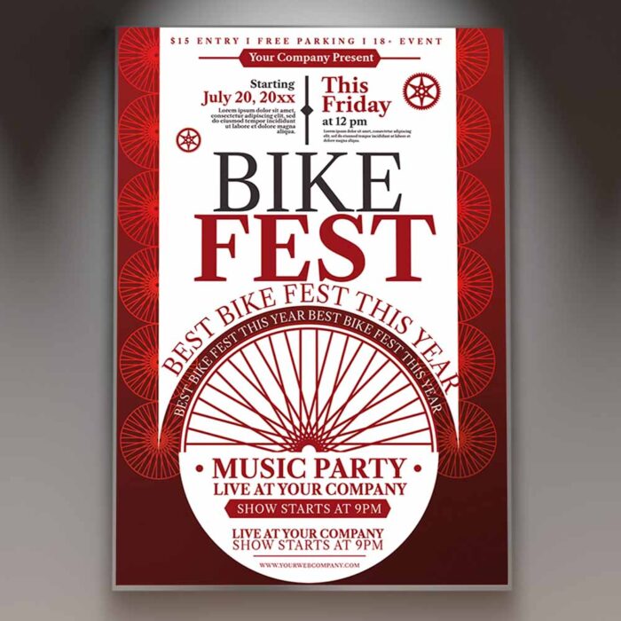 Download Bike Fest Card Printable PSD Template 1