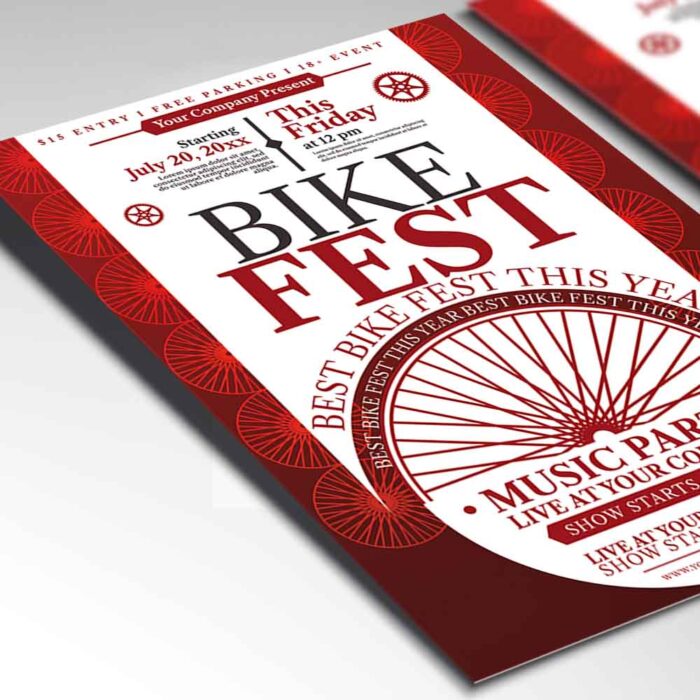 Download Bike Fest Card Printable PSD Template 2