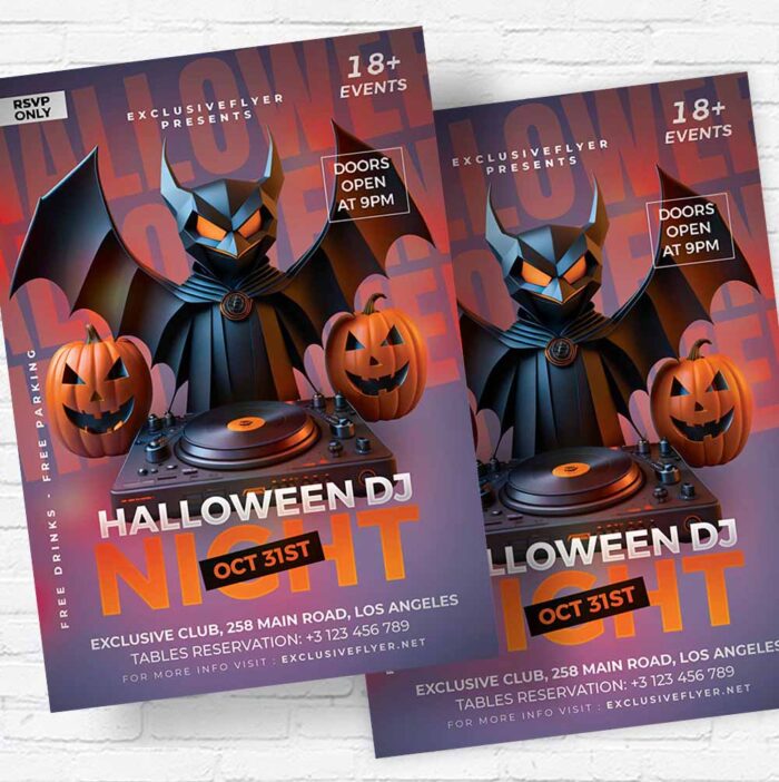 Dj Halloween Night - Flyer PSD Template | ExclusiveFlye