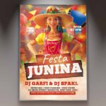 Download Festa Junina Card Printable PSD Template 1