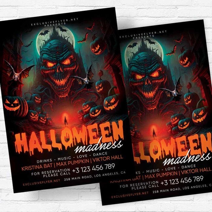 Download Halloween Madness - Flyer PSD Template | ExclusiveFlye