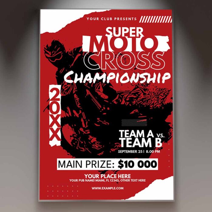 Download Motocross Championship Card Printable PSD Template 1