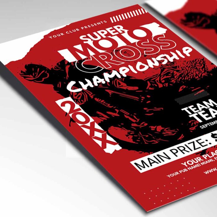 Download Motocross Championship Card Printable PSD Template 2