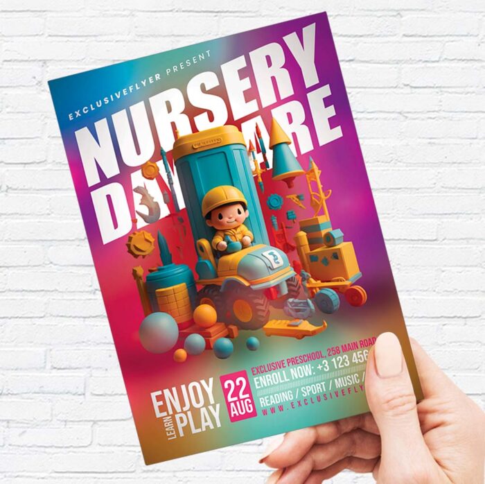 Download Fun Preschool - Flyer PSD Template | ExclusiveFlye