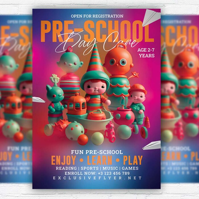 Download Pre-School Day Care - Flyer PSD Template | ExclusiveFlye