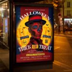 Download Trick or Treat Party Card Printable PSD Template 3