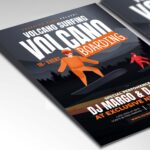 Download Volcano Boarding Card Printable PSD Template 2