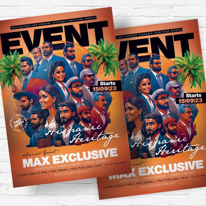 Download Hispanic Heritage Event - Flyer PSD Template | ExclusiveFlye