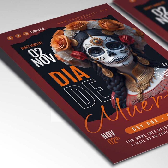 Download A day of joy and Mourning Card Printable PSD Template 2