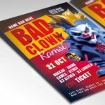 Download Bad Clown Card Printable PSD Template 2