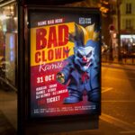 Download Bad Clown Card Printable PSD Template 3