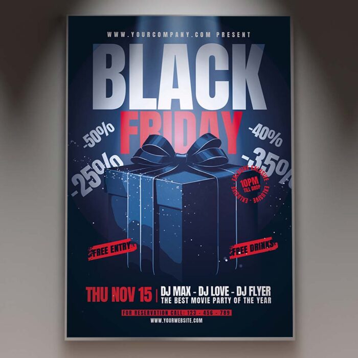 Download Black Friday Event Card Printable PSD Template 1