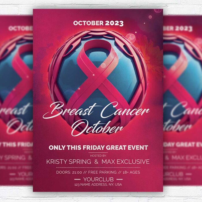 Download Brest Cancer October - Flyer PSD Template | ExclusiveFlye