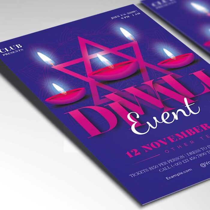 Download Diwali Event Card Printable PSD Template 2