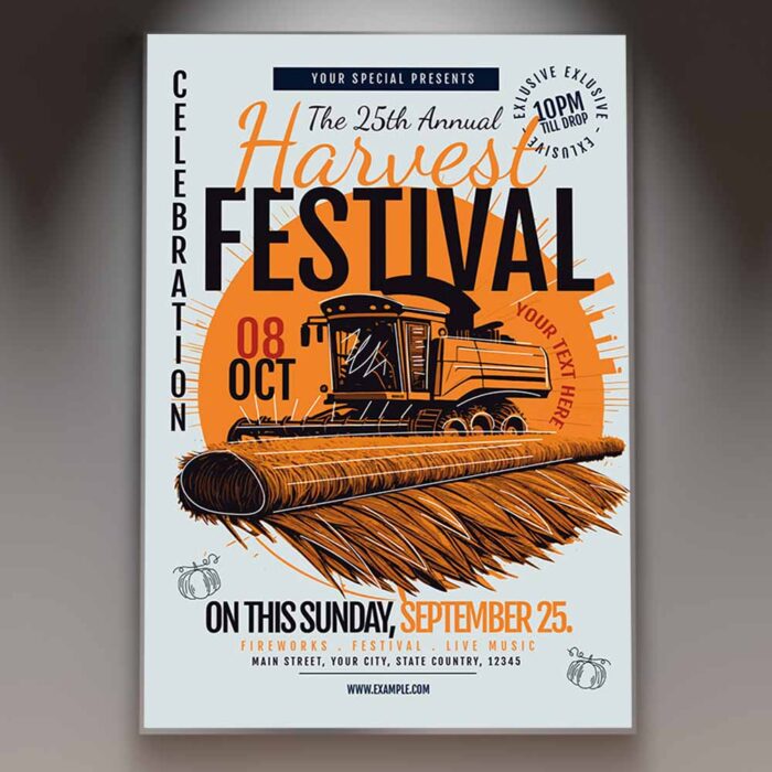 Download Harvest Festival Card Printable PSD Template 1