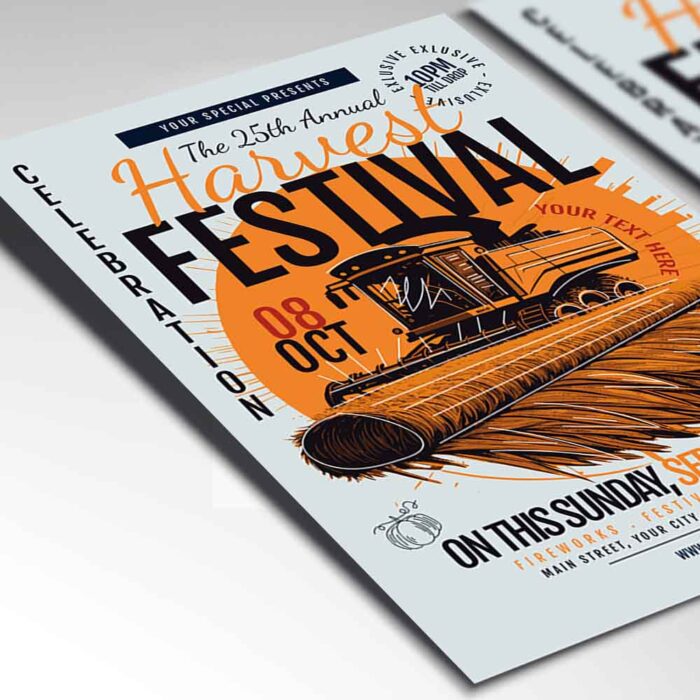 Download Harvest Festival Card Printable PSD Template 2