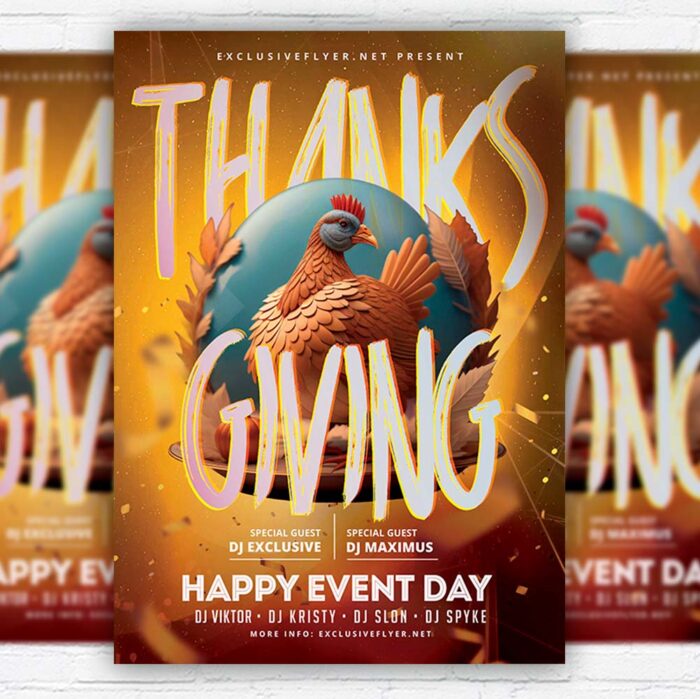 Download Thanksgiving Event - Flyer PSD Template | ExclusiveFlye