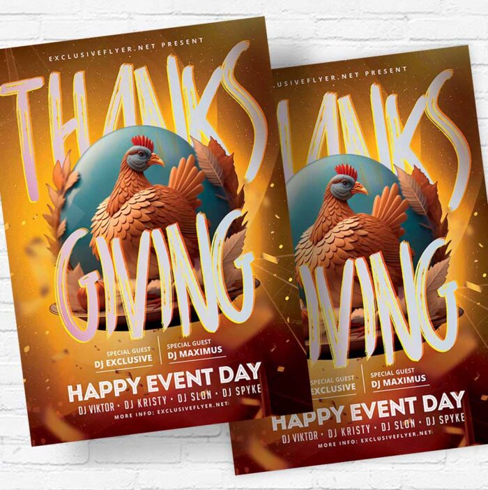 Download Thanksgiving Event - Flyer PSD Template | ExclusiveFlye