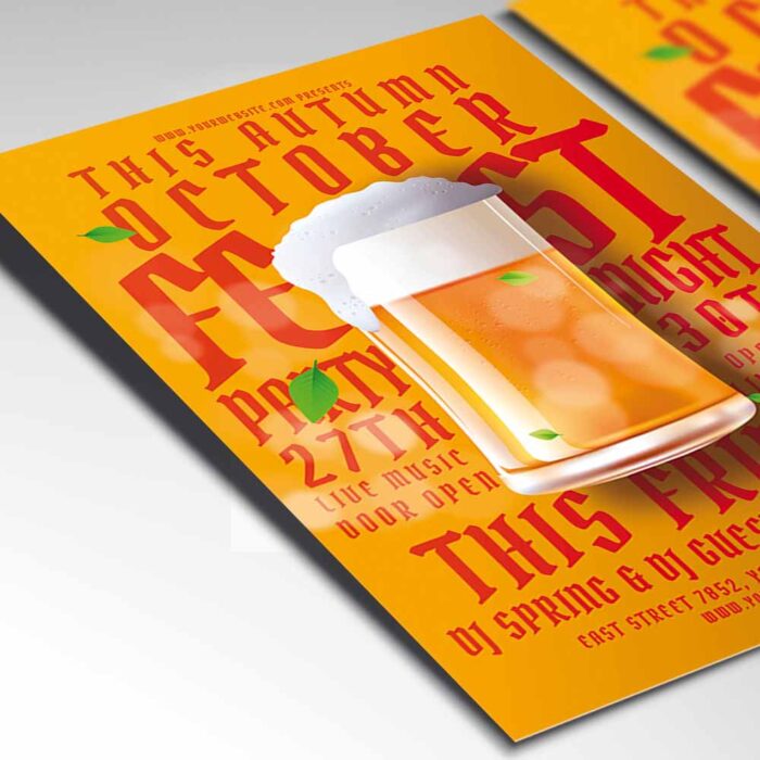 Download October Fest Day Card Printable PSD Template 2