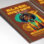 Download Black History Month in Africa Card Printable PSD Template 2