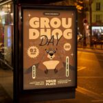 Download Groundhog Day Card Printable PSD Template 3