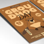 Download Groundhog Day Card Printable PSD Template 2