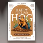 Download Happy Groundhog Day Card Printable PSD Template 1