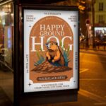 Download Happy Groundhog Day Card Printable PSD Template 3