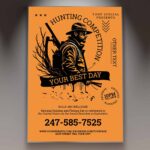 Download Hunting Competition Card Printable PSD Template 1